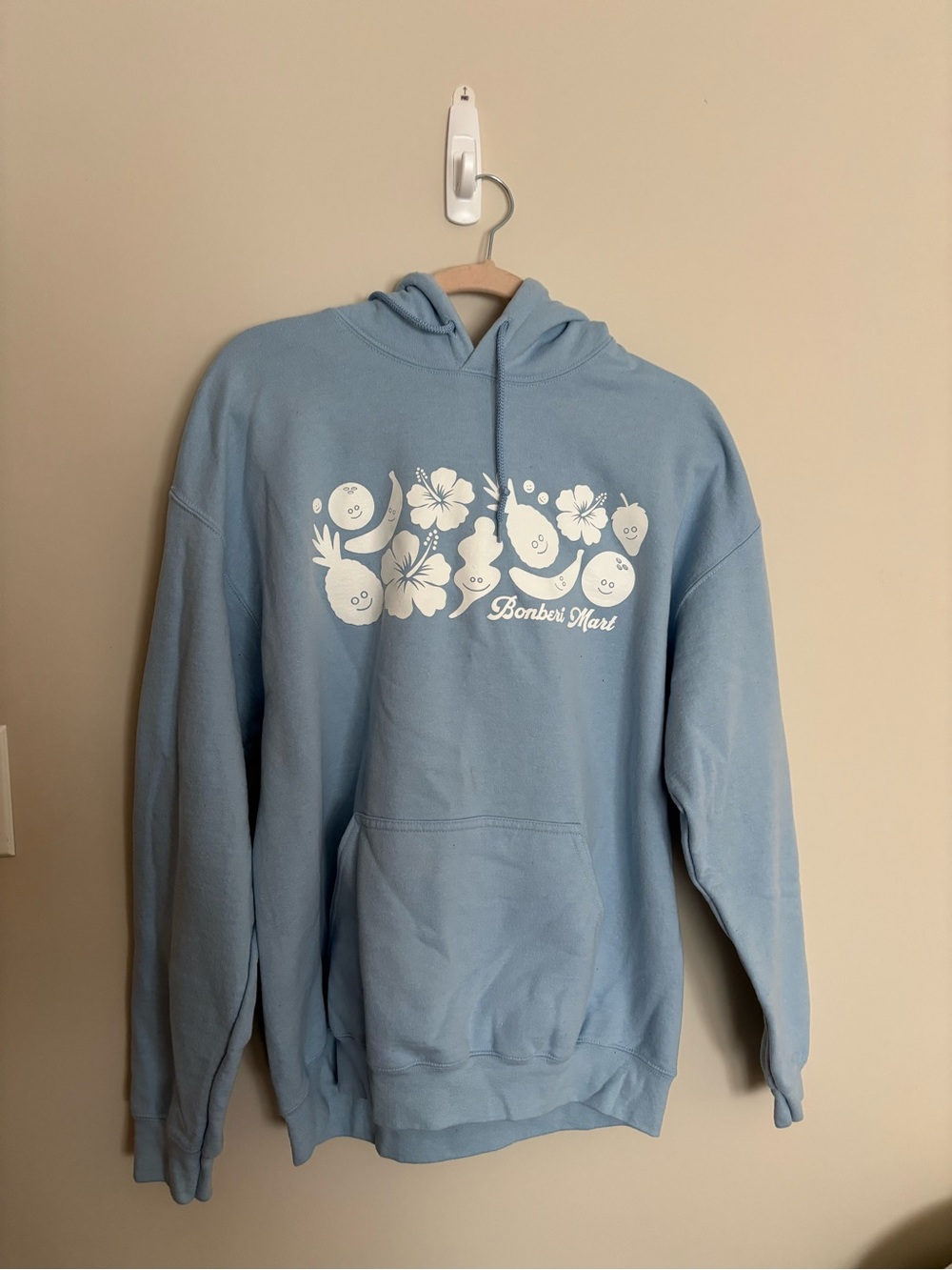 Light Blue Graphic Hoodie Sweatshirt